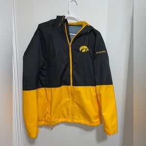Columbia Rain Jacket - Iowa Hawkeyes, Size Medium